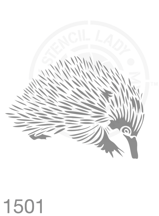 Echidna Hand Drawn Illustration Stencil 1501 Australian Natives Plants and Animals Reusable Templates and Stencils