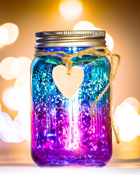 Sparkle Jar - Blue and Purple Ombre