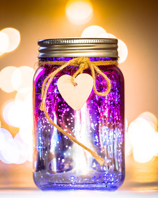 Sparkle Jar - Purple & Silver Ombre