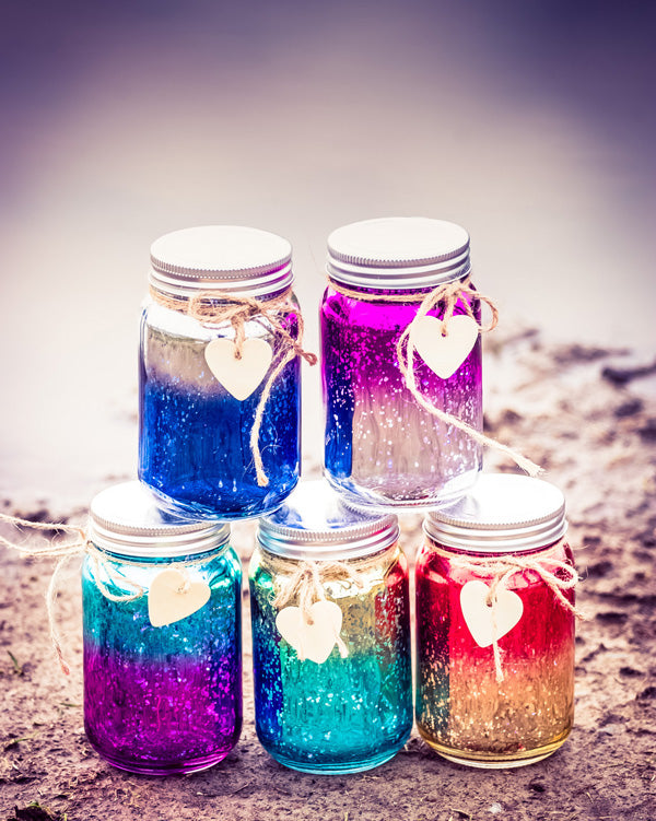 Sparkle Jar - Blue and Purple Ombre