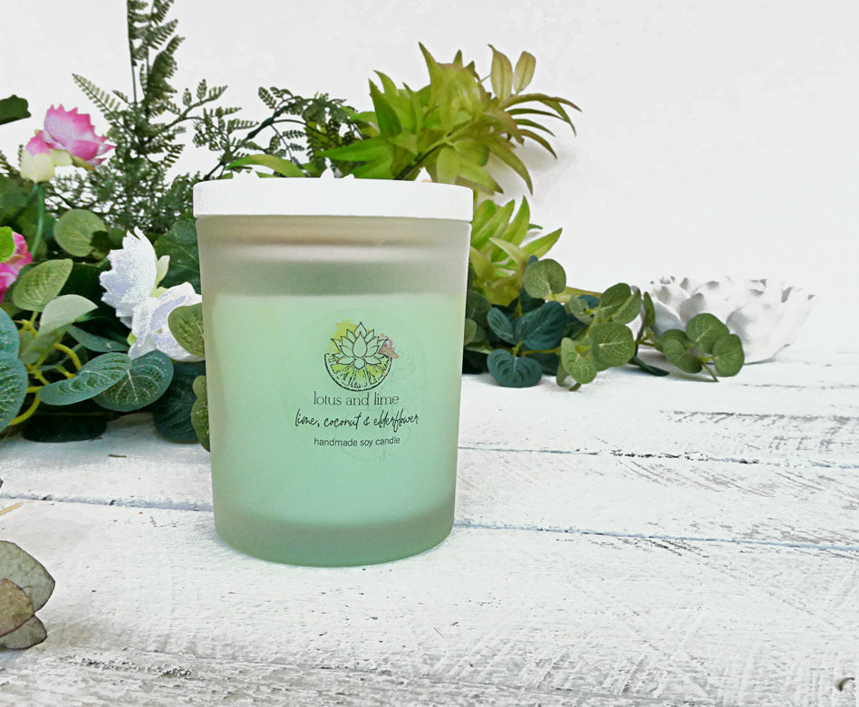 Soy Candle - Lime, Coconut & Elderflower