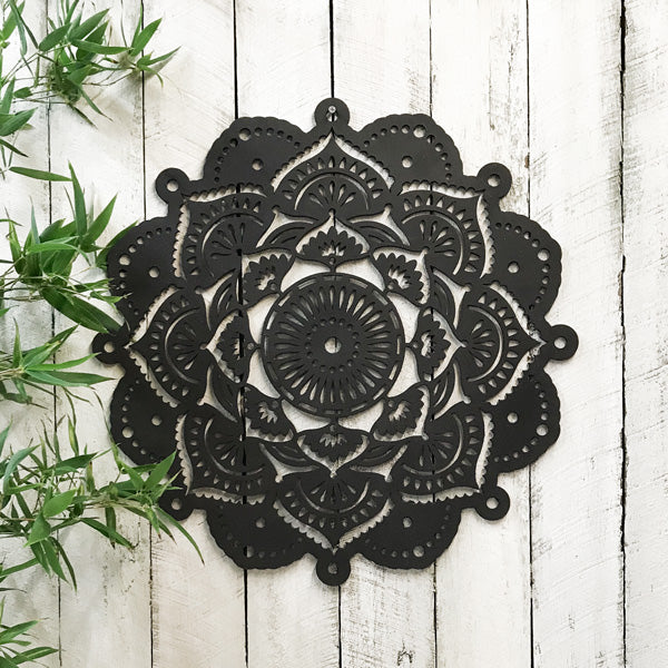 Black Mandala Timber Hanging