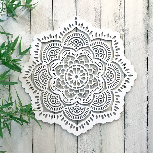 White Mandala Timber Hanging